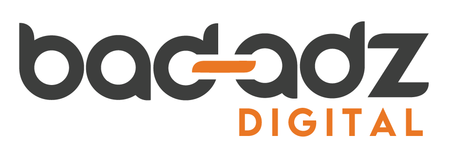 Logo for backaz DIGITAL with gray and orange text.