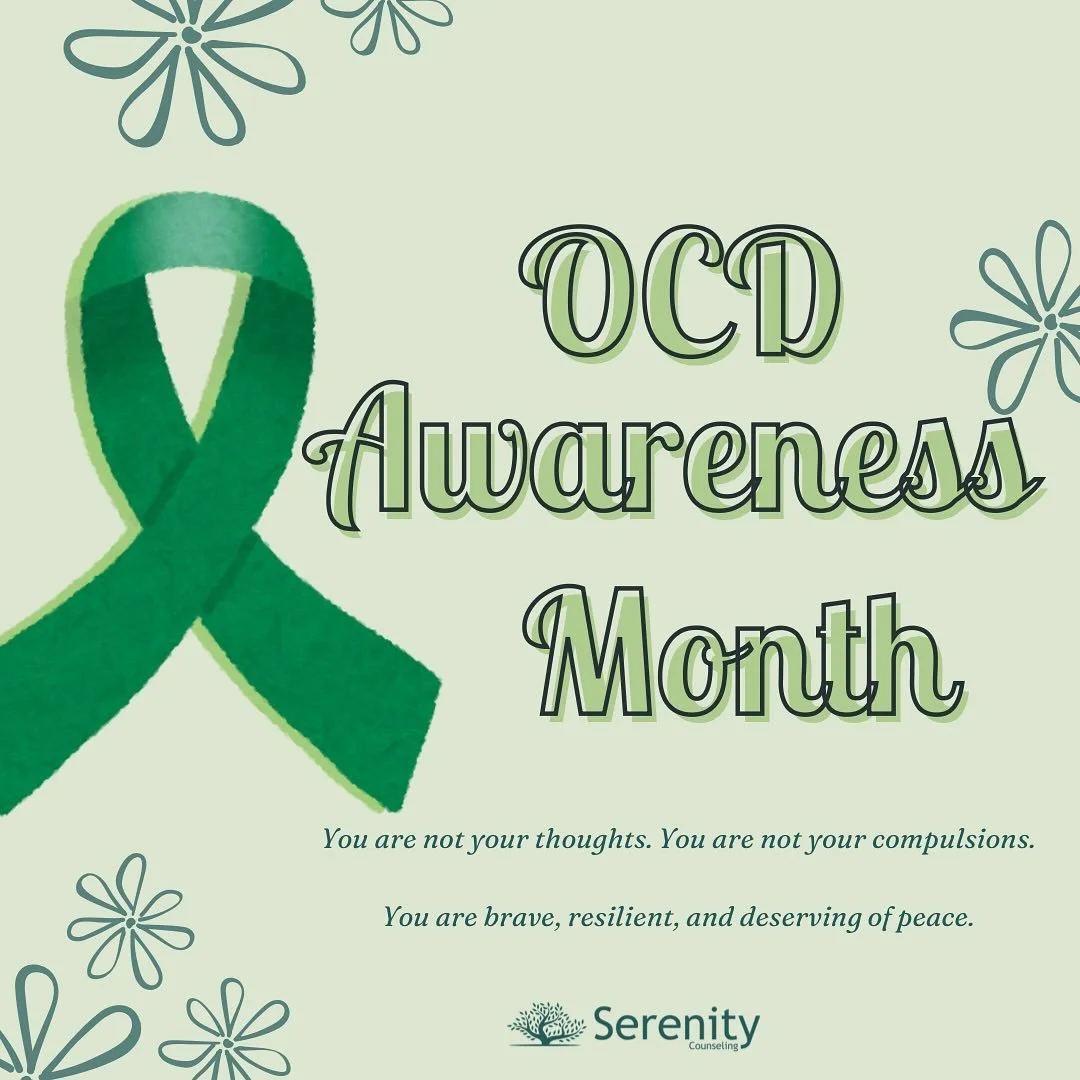 October is OCD Awareness Month 💚

Obsessive-Compulsive Disorder (OCD) is often misunderstood. It&rsquo;s not about being &ldquo;super clean&rdquo; or &ldquo;liking things organized.&rdquo; OCD involves intrusive, distressing thoughts and repetitive 
