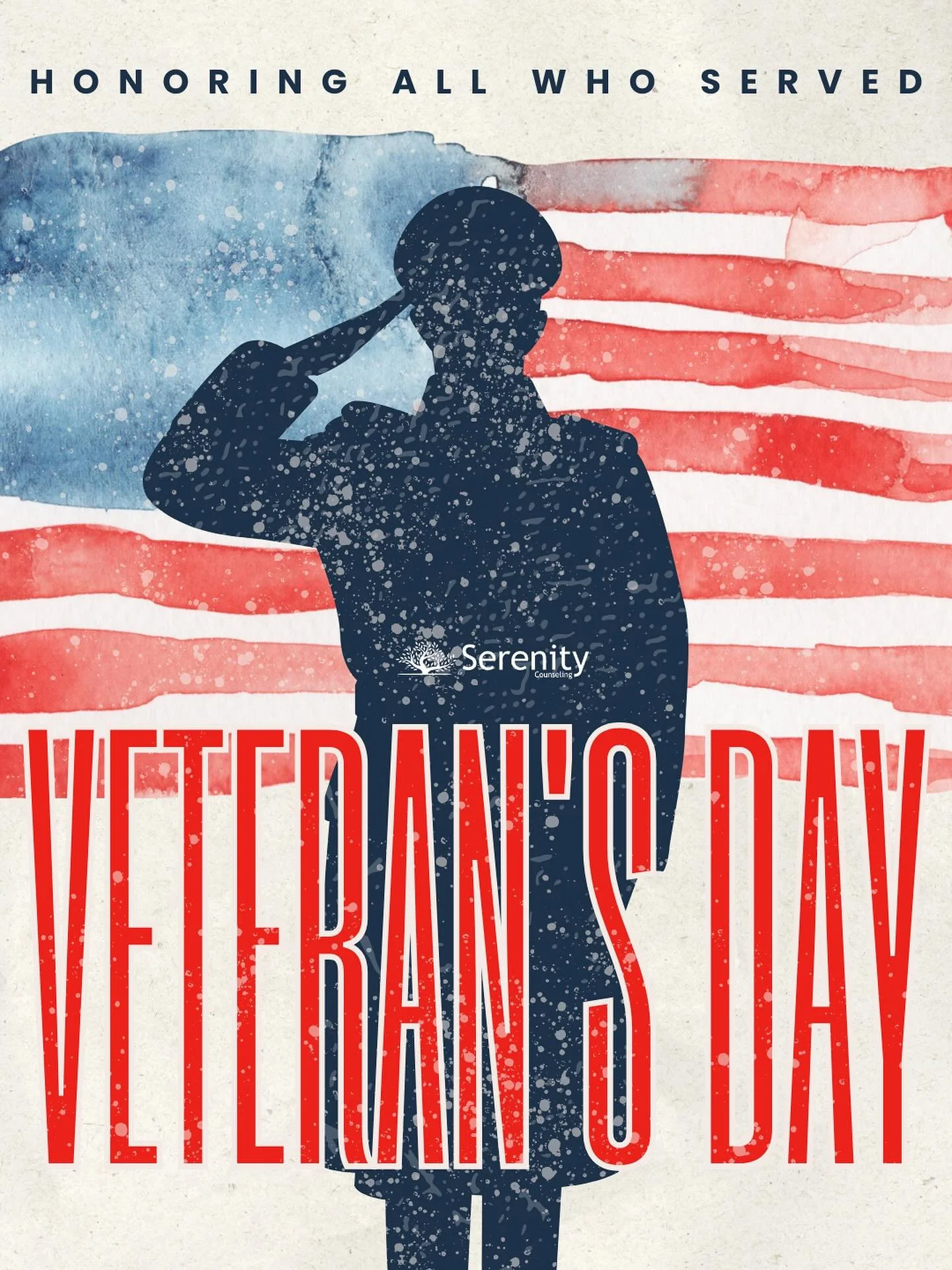Today, we pause in gratitude for the strength, sacrifice, and resilience of our veterans. Your service reminds us of the power of courage and community.
Happy Veterans Day from Serenity Counseling. 💙🤍❤️