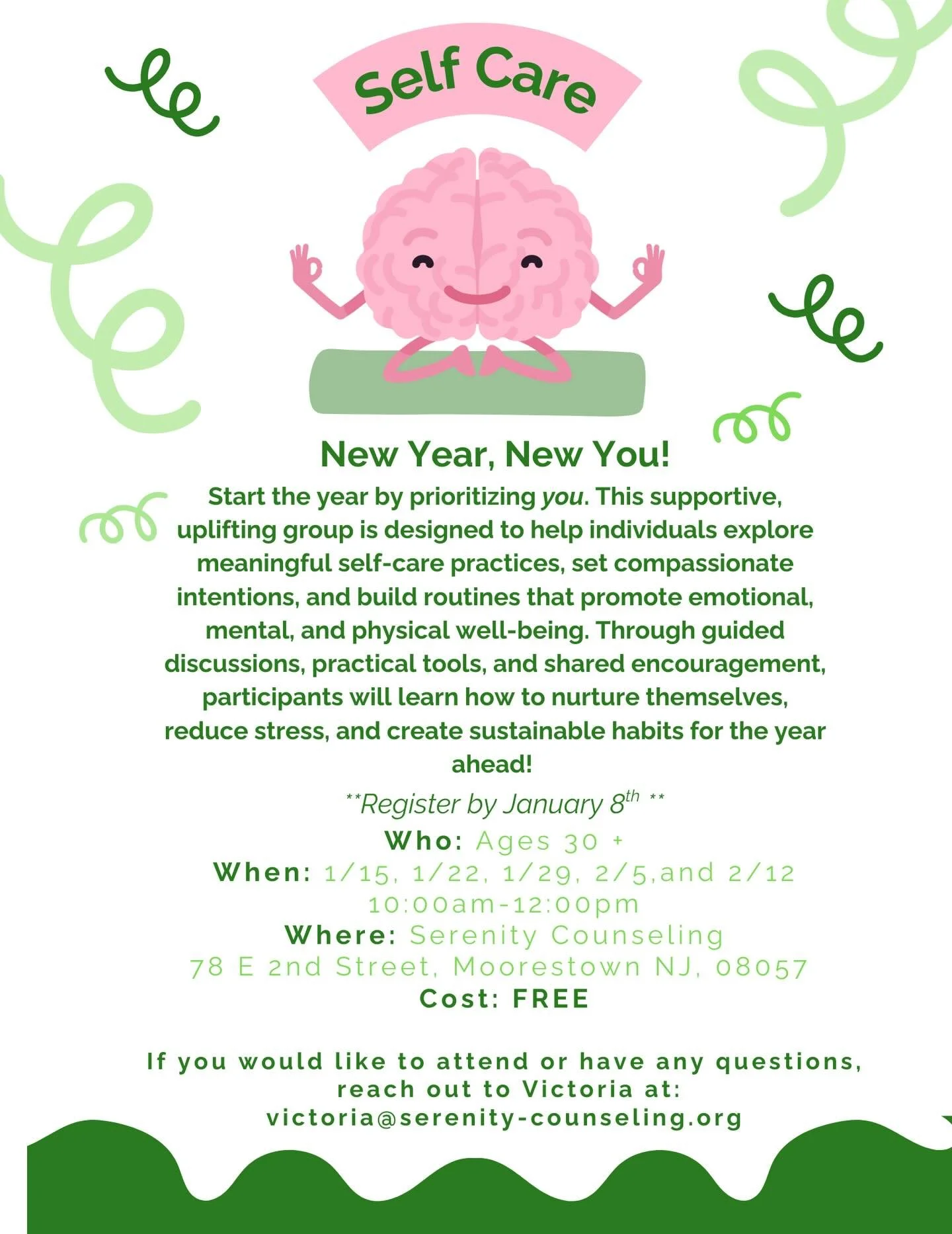 New Year's self care group ran by Victoria 🤍