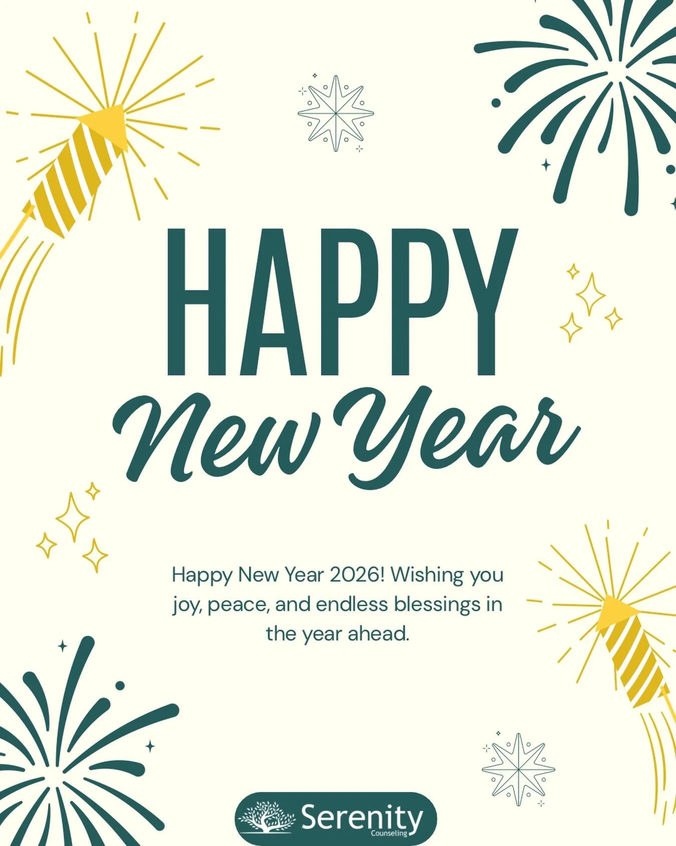 Happy New Year from Serenity Counseling 🎊