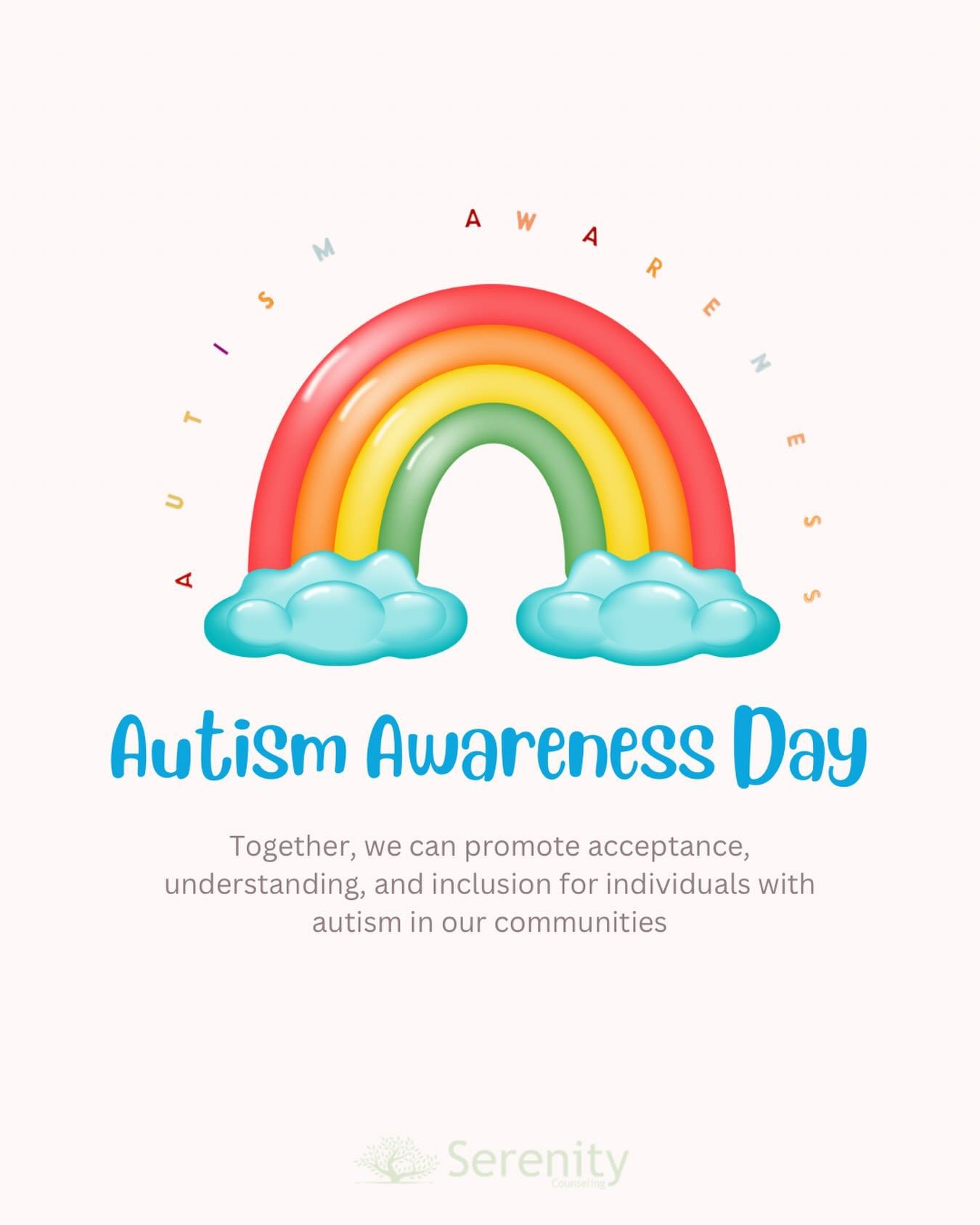 💙 Happy World Autism Awareness Day 💙

Today, we honor and celebrate the unique strengths, perspectives, and experiences of individuals on the autism spectrum.

At Serenity Counseling, we believe in creating a space where everyone feels seen, heard,