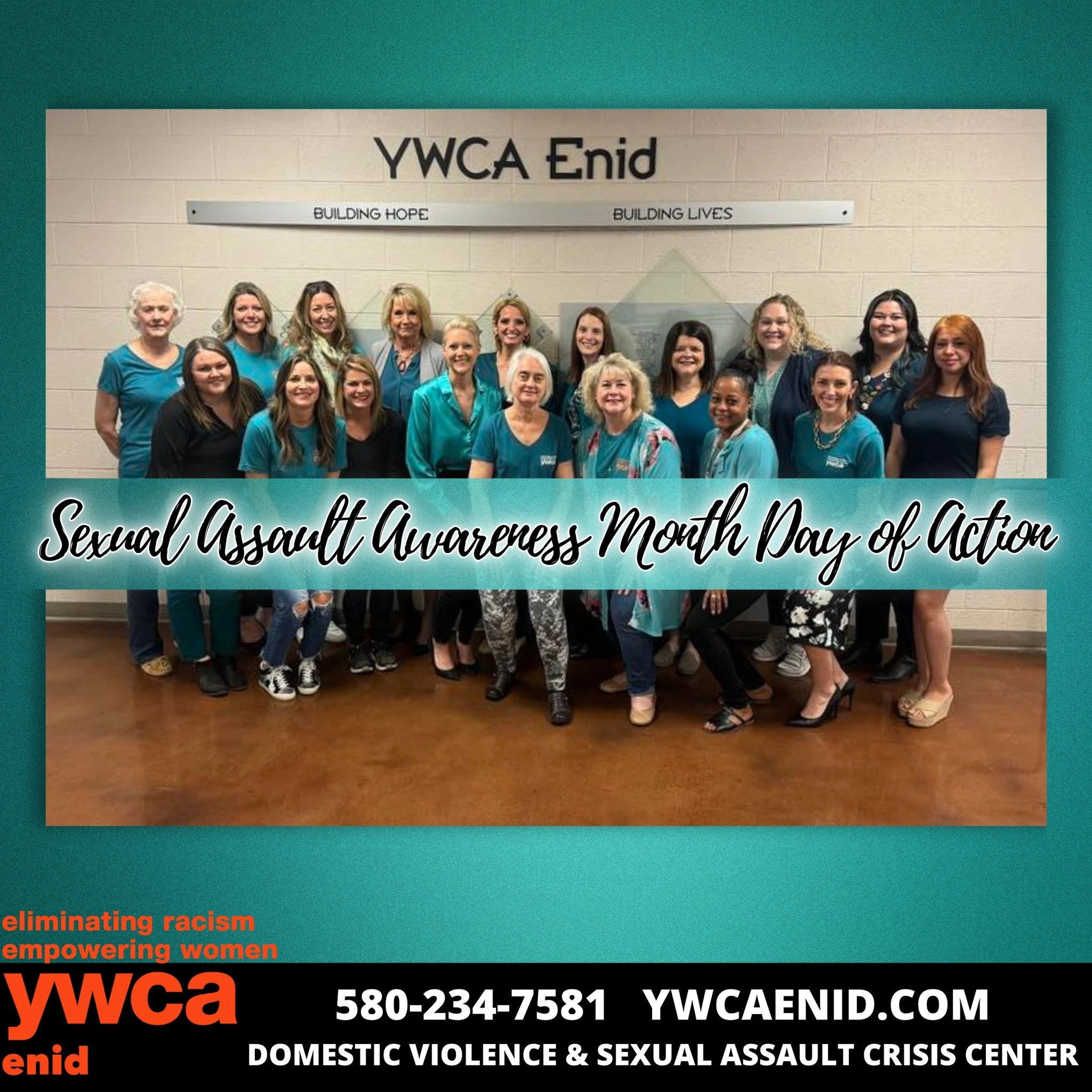 YWCA Enid goes Teal for Day of Action