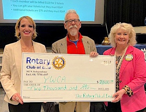 Rotary Club of Enid donates $2,000 to YWCA