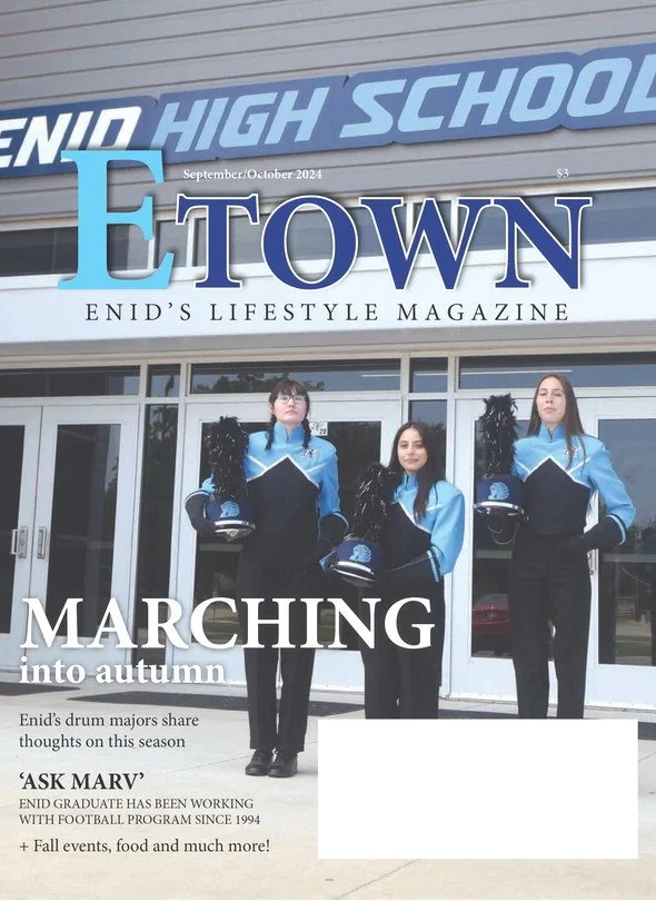 YWCA EHS Student Intern is featured in Etown Magazine. Shares her insights as an Enid Drum Major on the current Marching Band season.