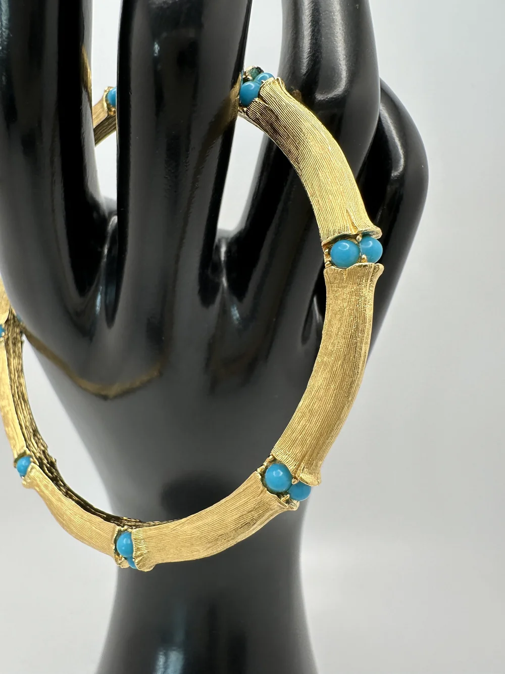 Bracelet Ancien En Vermeil Avec Turquoises - Pièce Antique Et Unique - Occasion