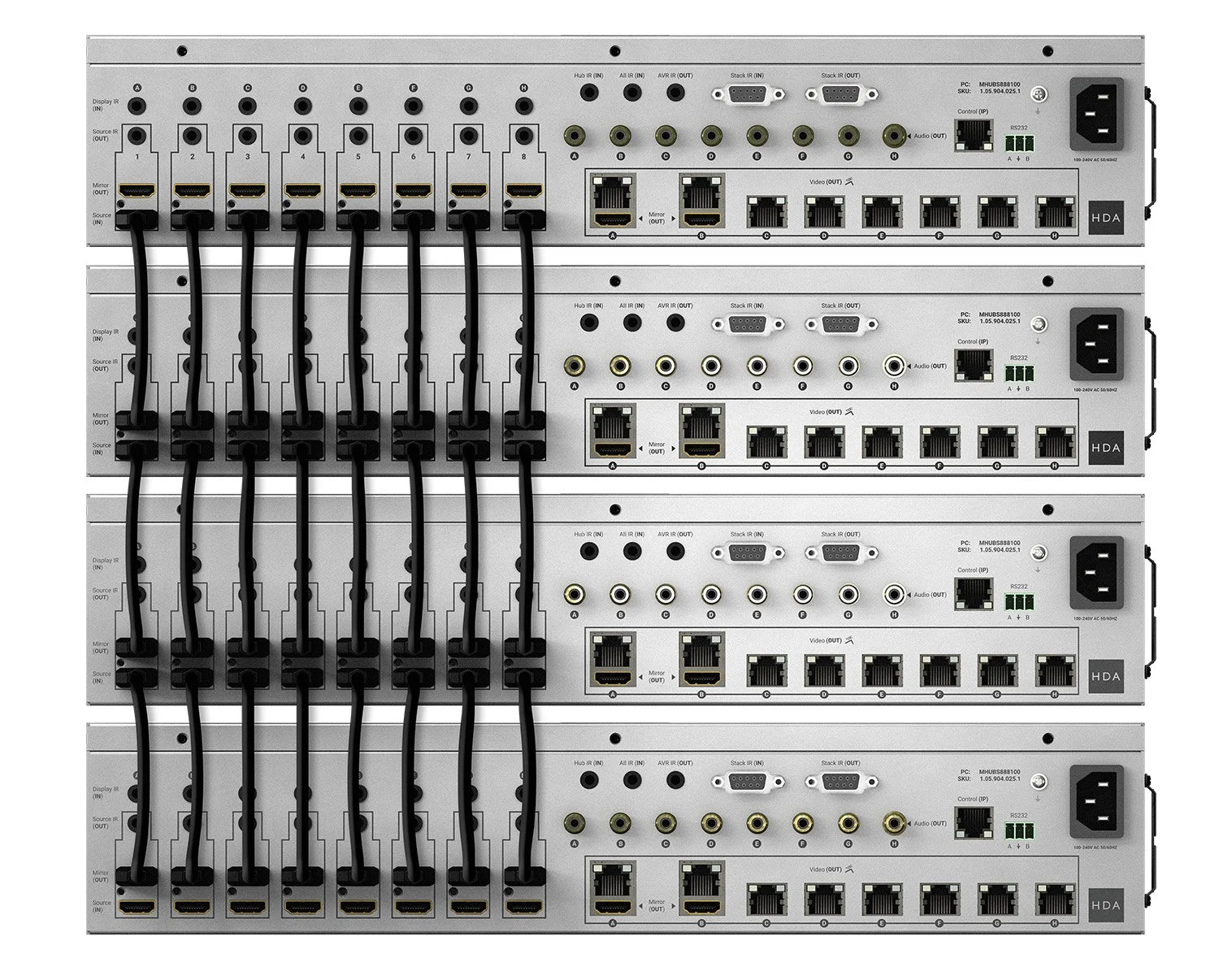HDA MHUB S (8+8x8) 100A