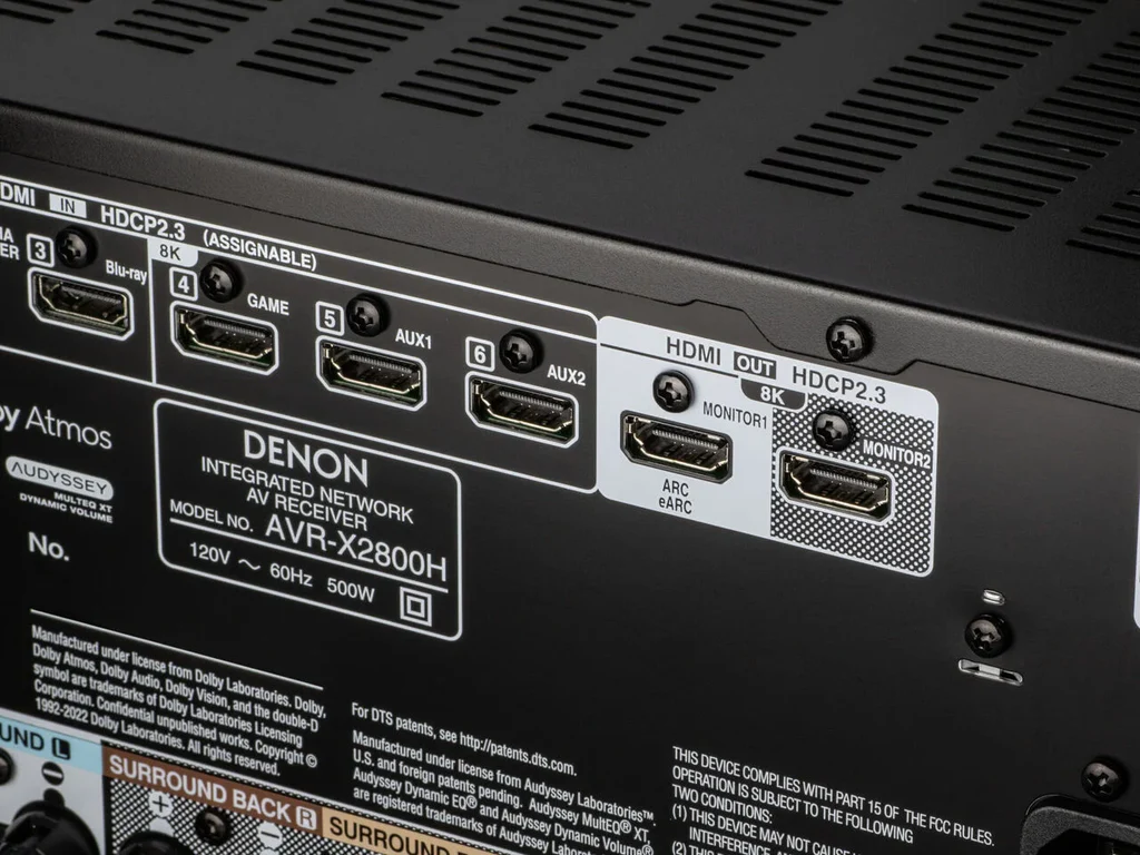 Denon AVRX2800H back