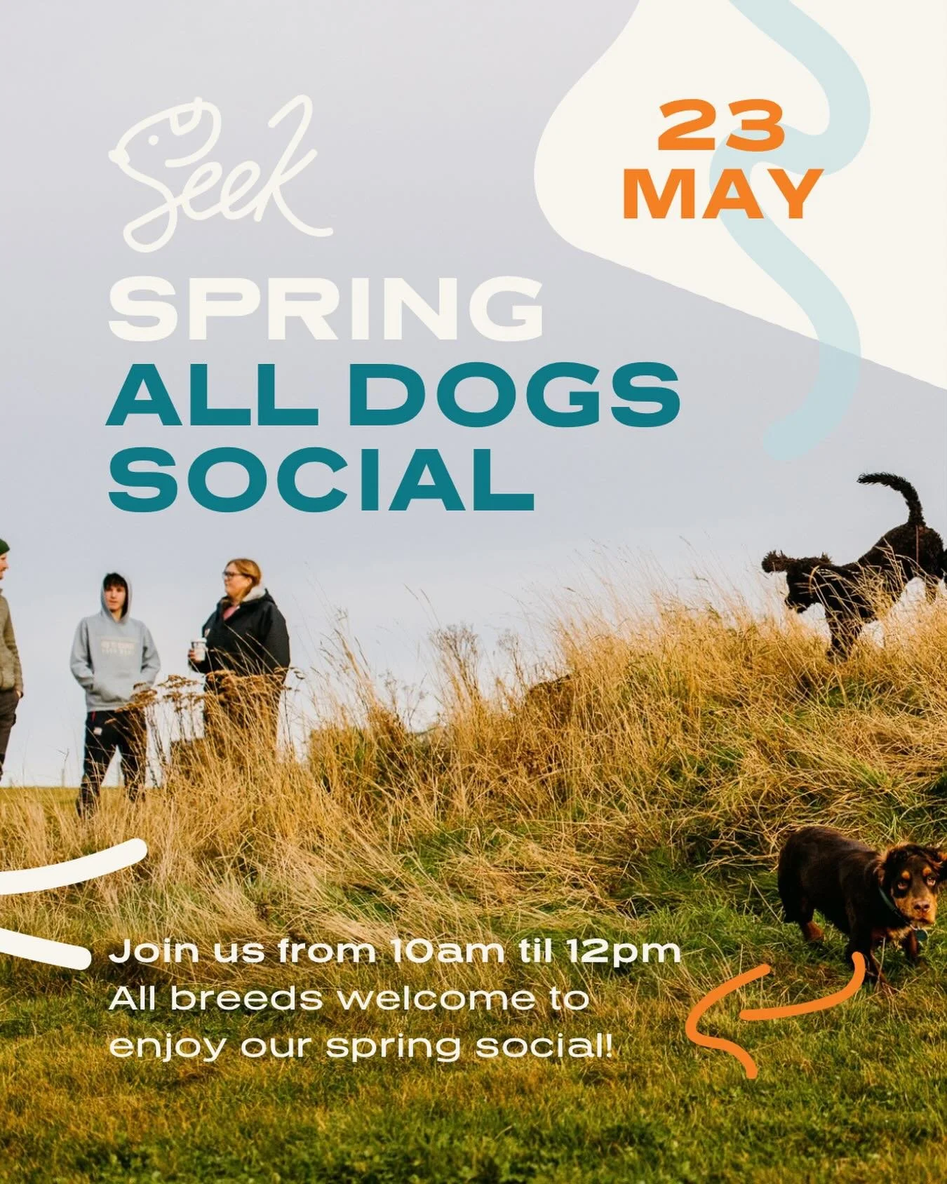 🐾 SEEK MAY DOG SOCIAL 🐾

All breeds welcome 🐶

📅 23 May | 🕙 10am&ndash;12pm

📍opposite Drift, North Berwick

Special guests: Petit Paws @petitpaws26 

Dogs must be friendly and happy off lead.

Plus pup cups available 🐶🍦 and the Drift trailer
