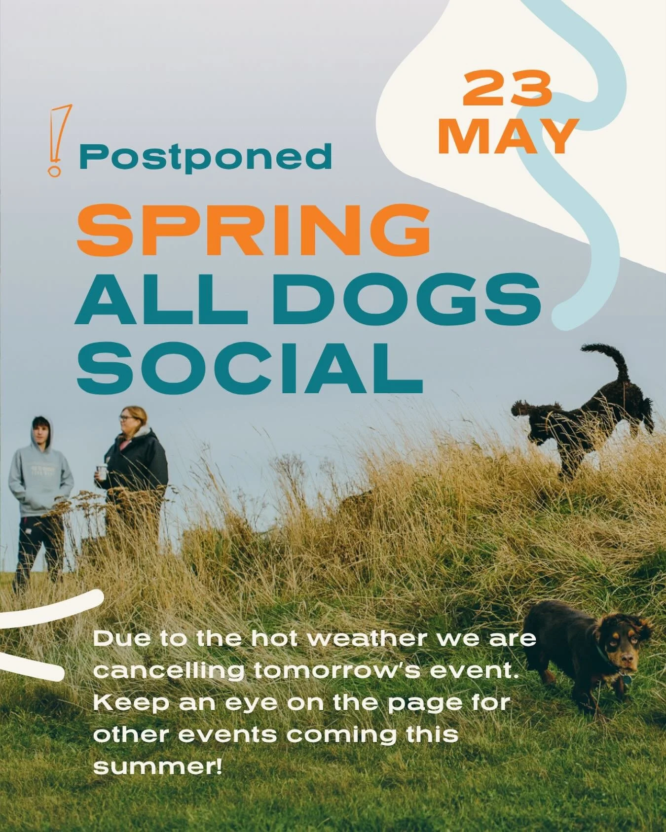 Unfortunately, we&rsquo;re cancelling tomorrow&rsquo;s event. Please keep an eye on our events page and Instagram as we announce our summer events &mdash; including a puppy meet in July 🐶
