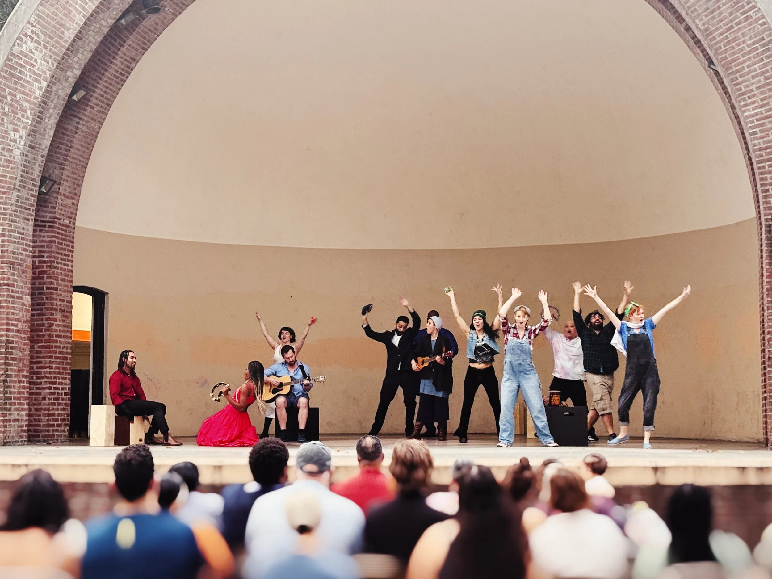 The finale of AS YOU LIKE IT, Summer 2025 at the Jackie Robinson Bandshell in Harlem, NY. Directed by Arisael Rivera. Word To The People Co x ALTAGRACIA Productions. Photo by Sarah Biery.