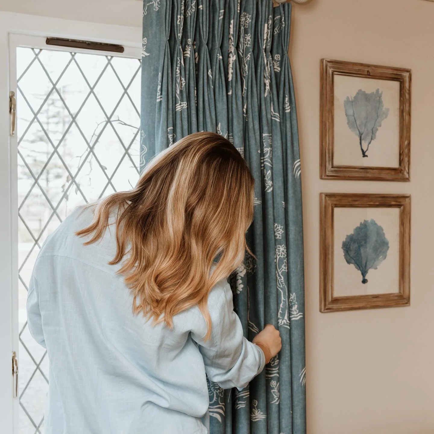 Making sure every pleat is perfect! Installation days really are one of the best bits of our job. Whether that&rsquo;s installing a pair of curtains or a full house, seeing our vision come to life is always an incredible moment. Every year we joke th