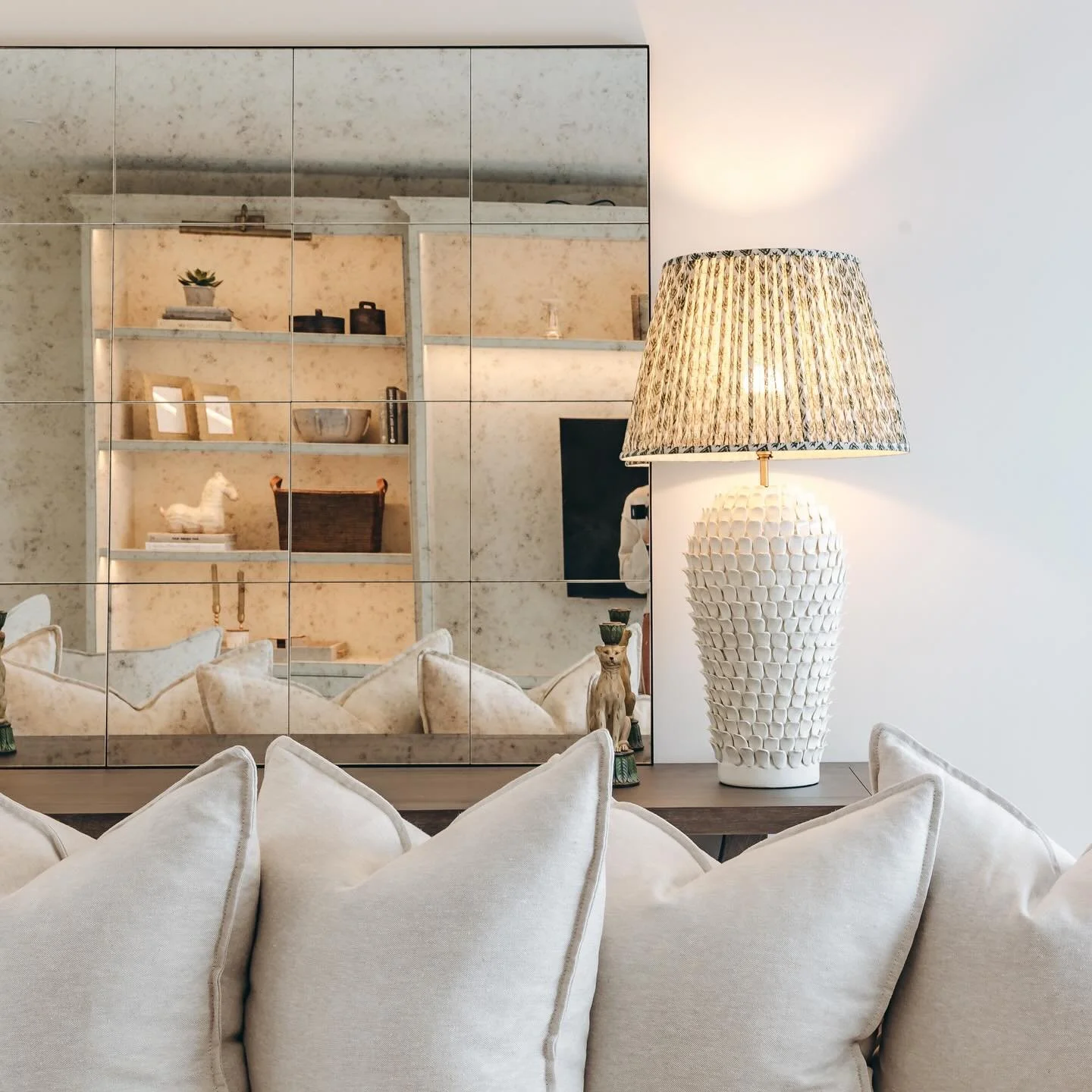 We never underestimate the importance of considered lighting within a space. We often design a room with layered lighting for both function, ambience and aesthetics. We love how a single piece can change the atmosphere of a room, adding depth and a s