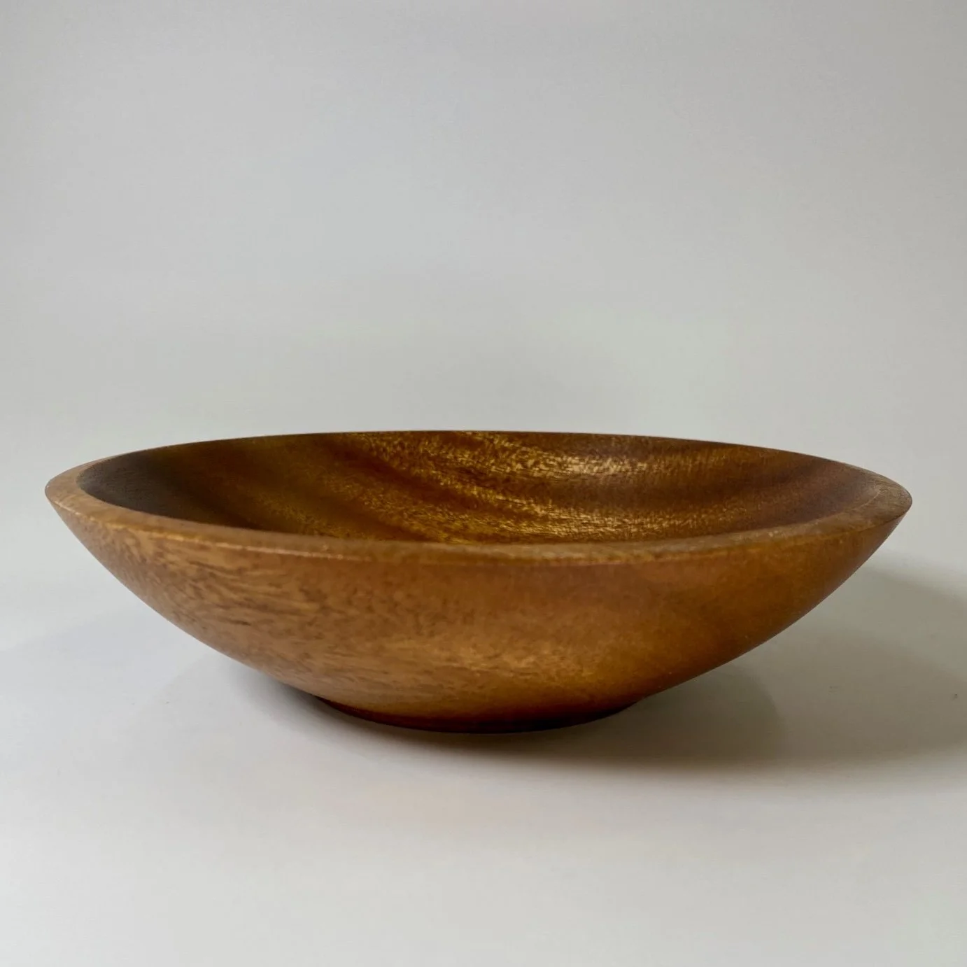 NEW - 6 1/2" x 1 5/8" African Ribbon Mahogany Wood Bowl