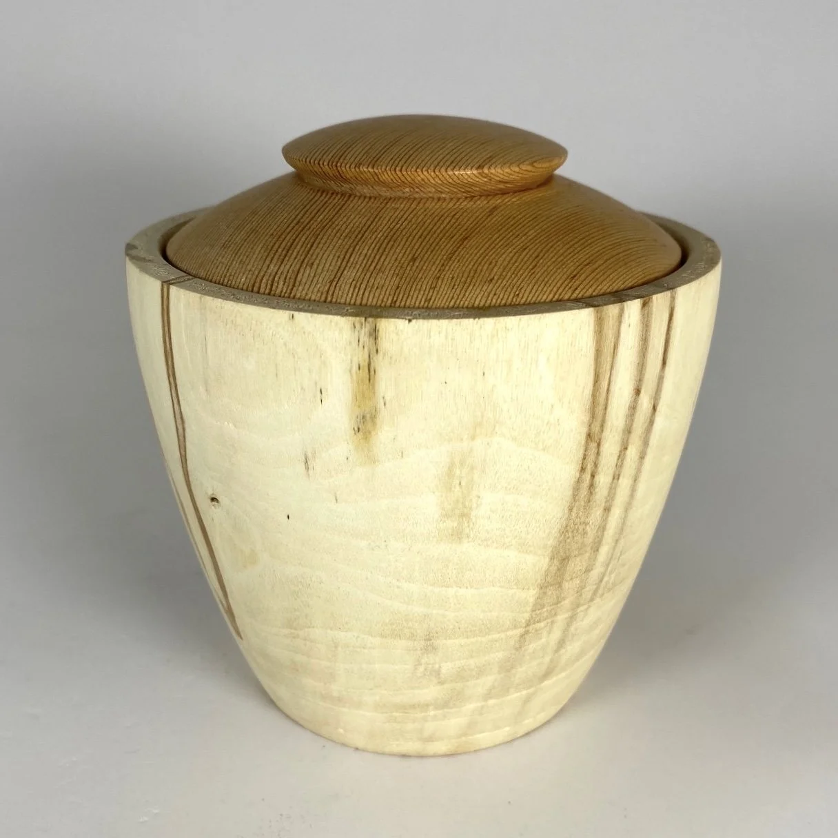 3 7/8" x 4 1/4" Aspen Bowl with Vertical Grain Fir Lid