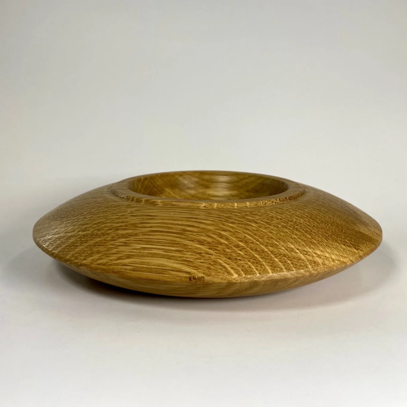 7 1/2" x 1 5/8" White Oak Wood Bowl