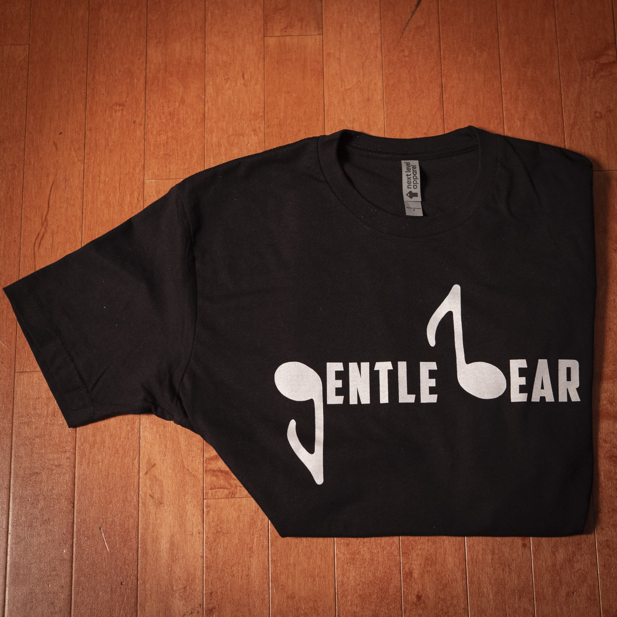 Gentle Bear Tee - Black with White