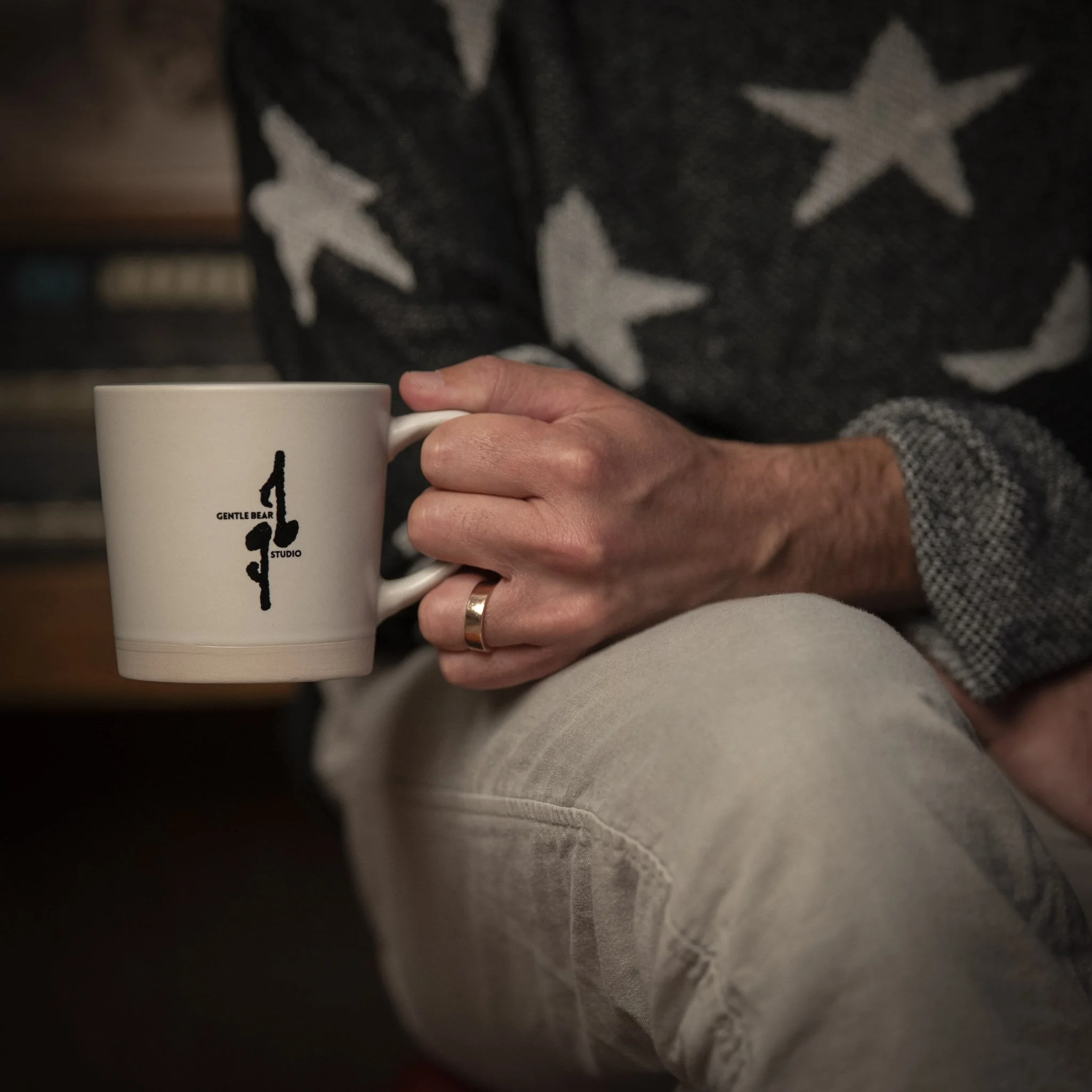13 oz. Gentle Bear Studio LATTE MUG (Cream Color)