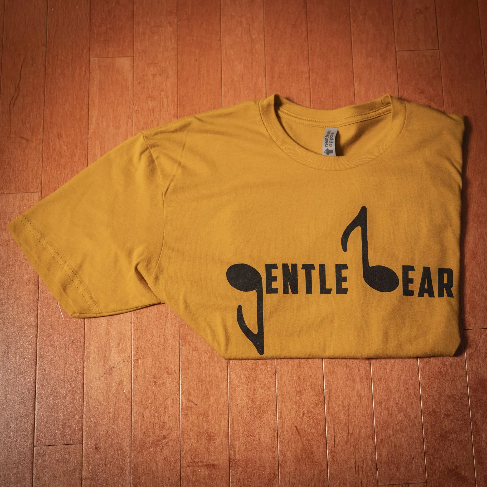 Gentle Bear Tee - Antique Gold with Black