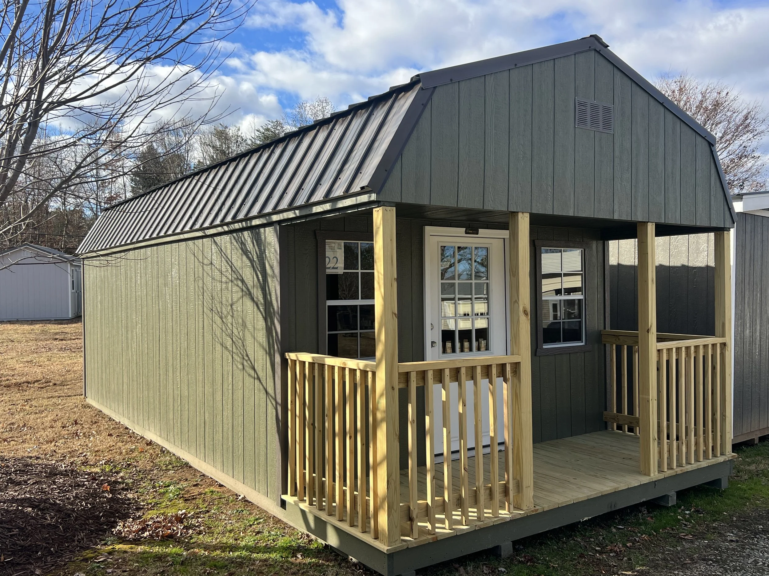 avocado and burnished slate barn