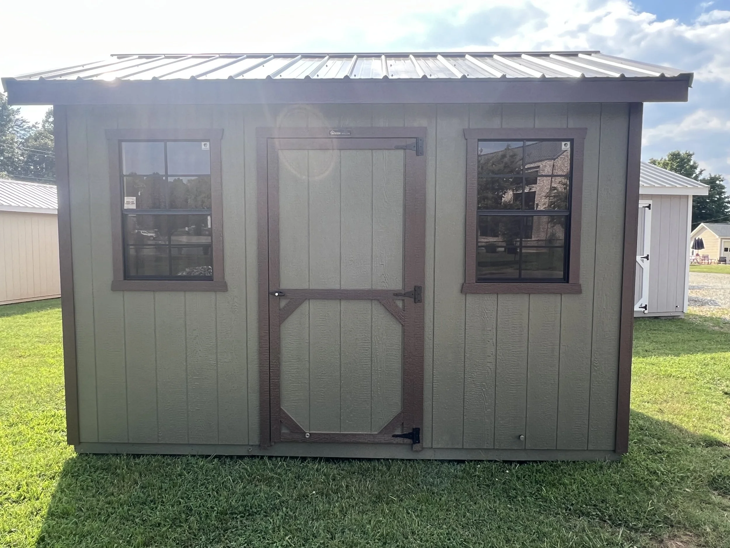 8 x 12 All American Deluxe Shed Avocado and Brown