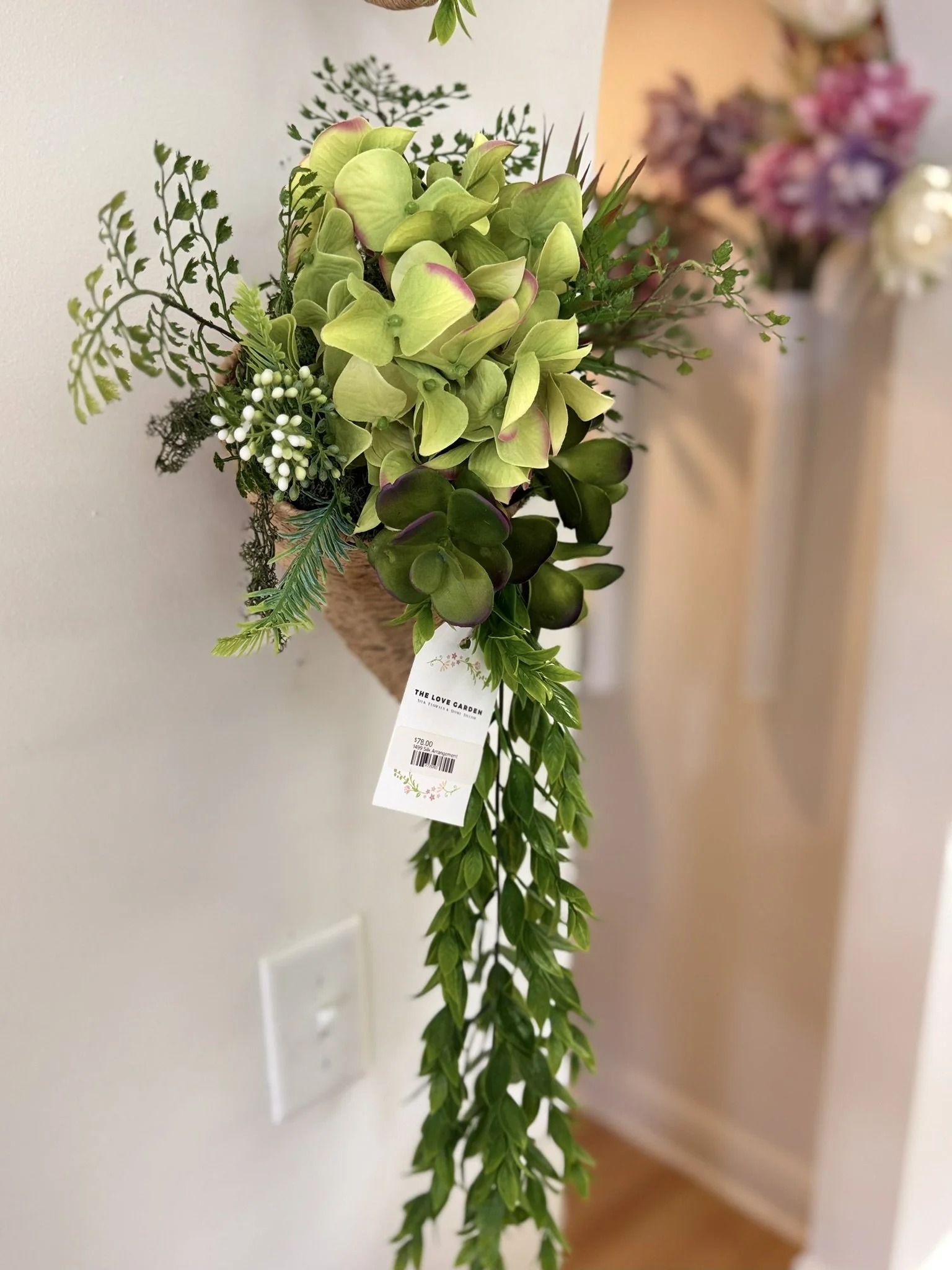 1499 Floral Arrangement w/Cornucopia Basket