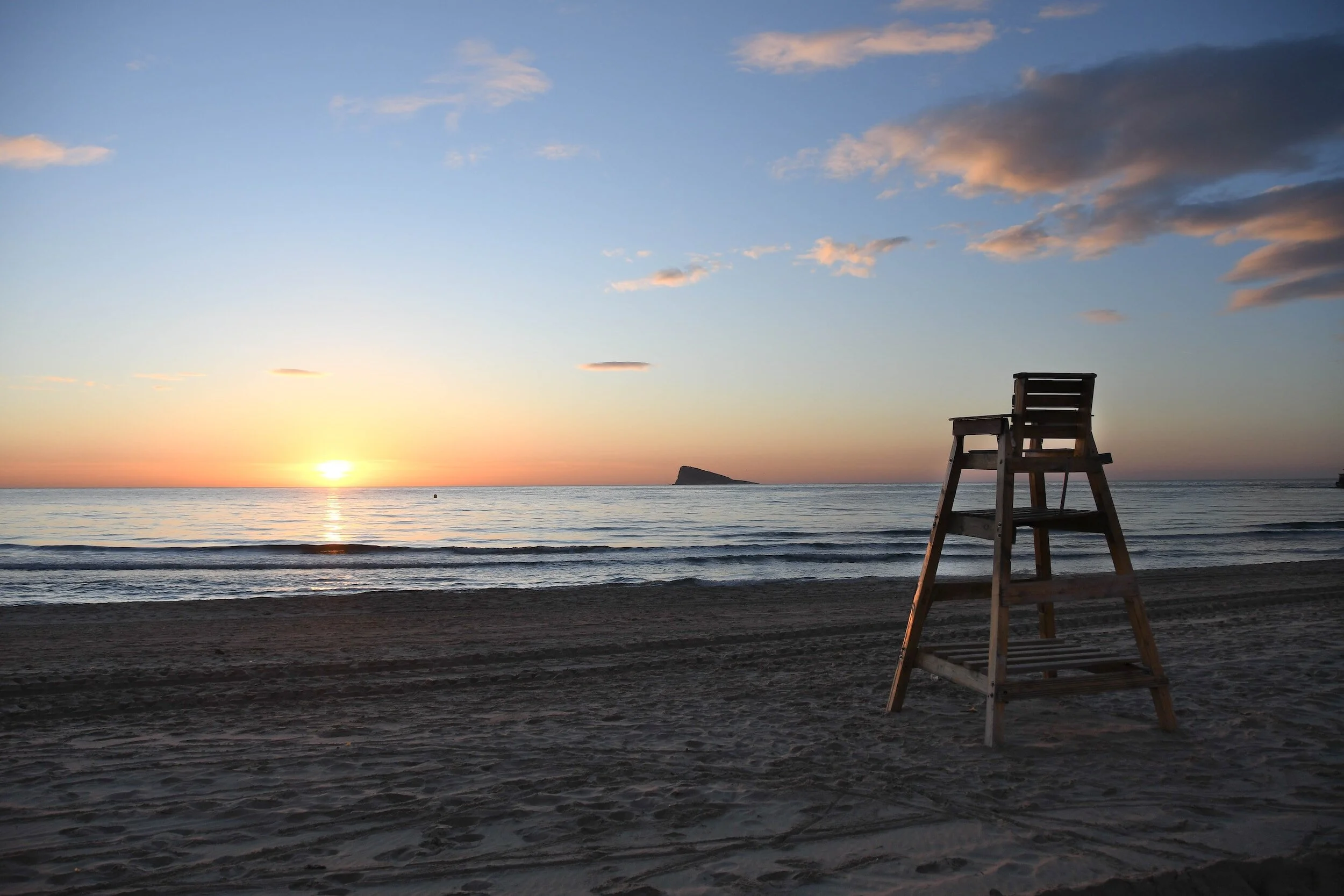 Strand bij zonsopgang Costa Blanca