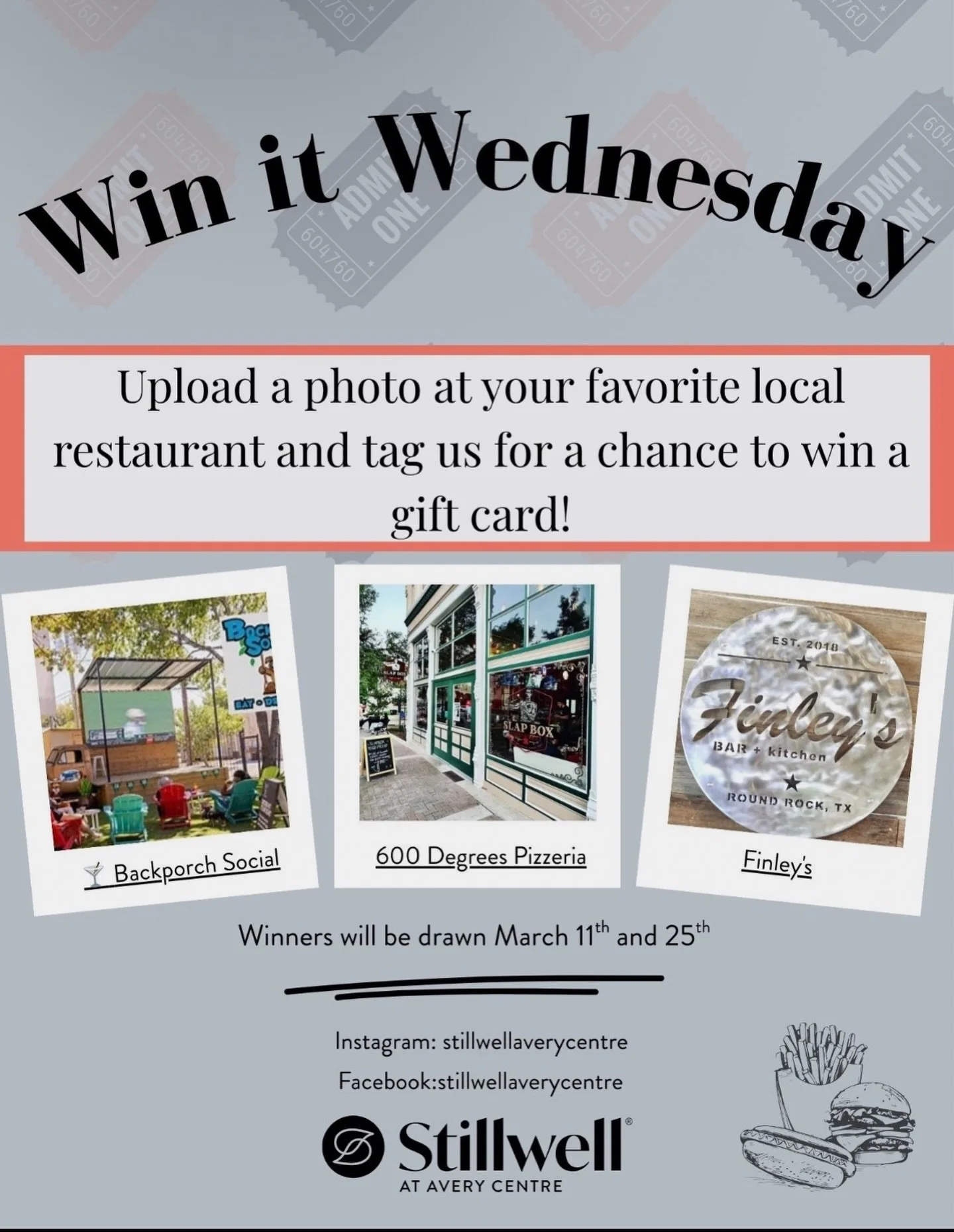 🎉 Win It Wednesday! 🎉

Show some love to your favorite local spot! 🍽️❤️

📸 Upload a photo at your favorite local restaurant
🏷️ Tag us in your post
🎁 Get entered for a chance to win a gift card!

Let&rsquo;s support our amazing local restaurants