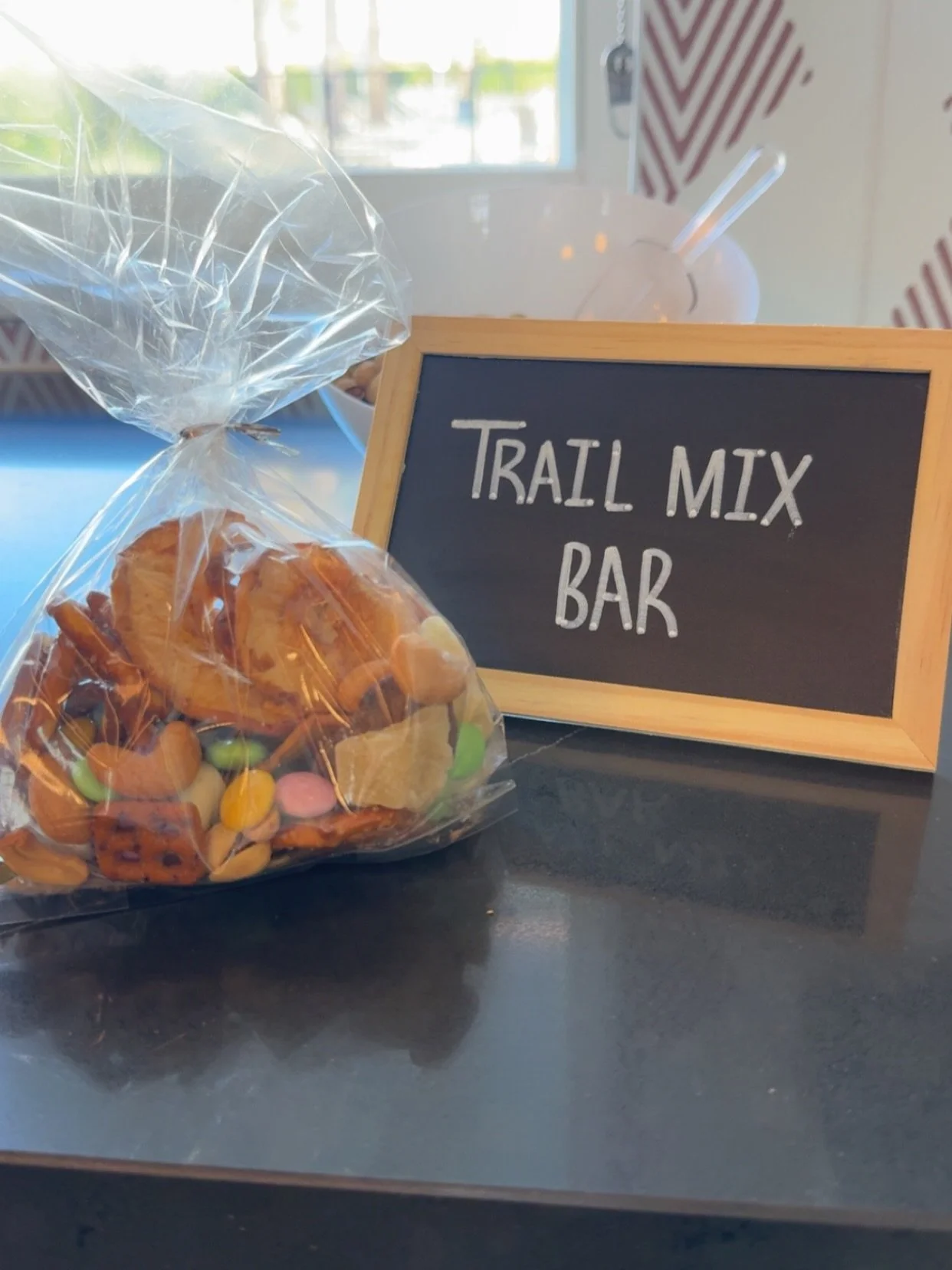 TRAIL MIX BAR:  what a fun time, I hope everyone had a blast making their own personalized trail mix!!🥜🍫

comment below what events yall would like to see🫶