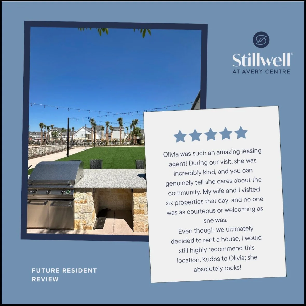 Your kind words mean the world to our team 🤍✨
We&rsquo;re so grateful for our amazing residents and the community we&rsquo;ve built together. Thank you for the love, support, and positive reviews! #ResidentLove #LuxuryLiving #stillwellataverycentre 