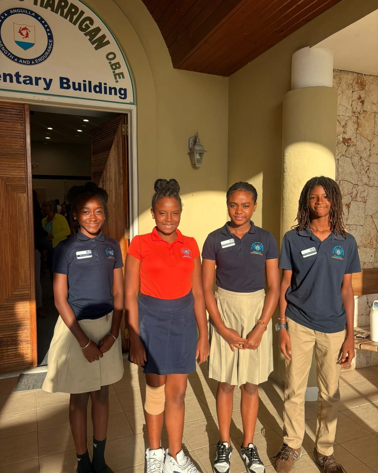 Creating future leaders is something in which we take pride. Here are OIS students Aajah, Jean Maire, Cattleya and Harrison at a sitting of the Youth Parliament during Youth Week.