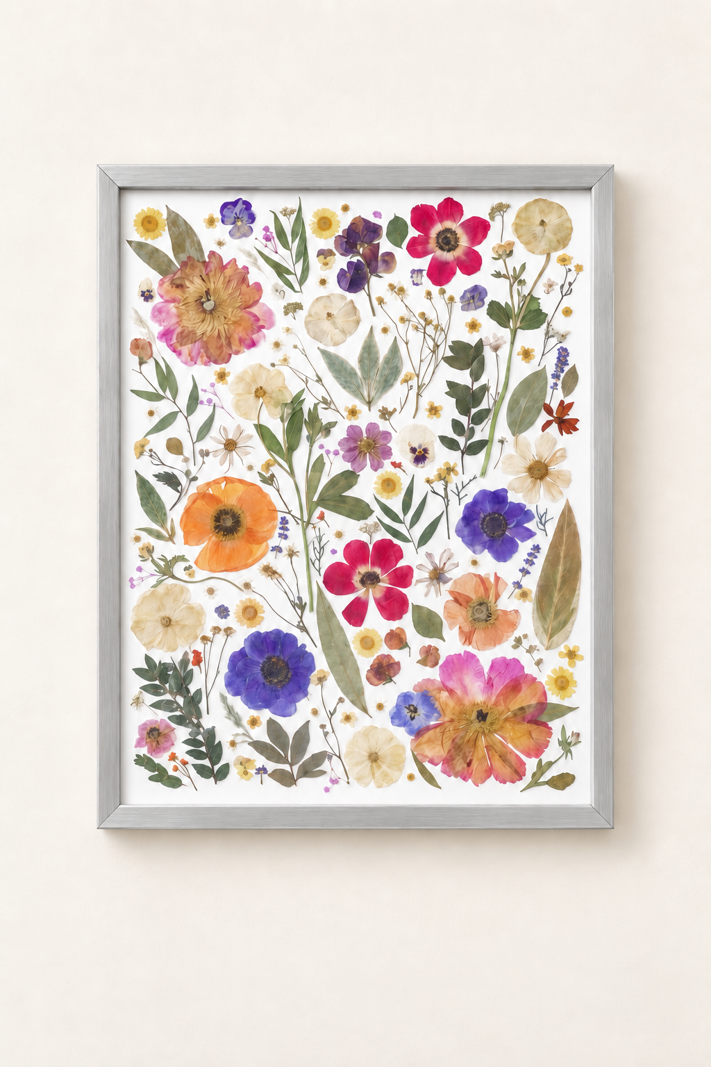 Floral artwork in a satin silver frame.png