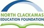 North Clackamas Education Foundation logo with blue arc and green text
