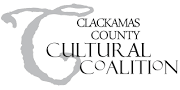 Logo of Clackamas County Cultural Coalition with a stylized 'C' design.