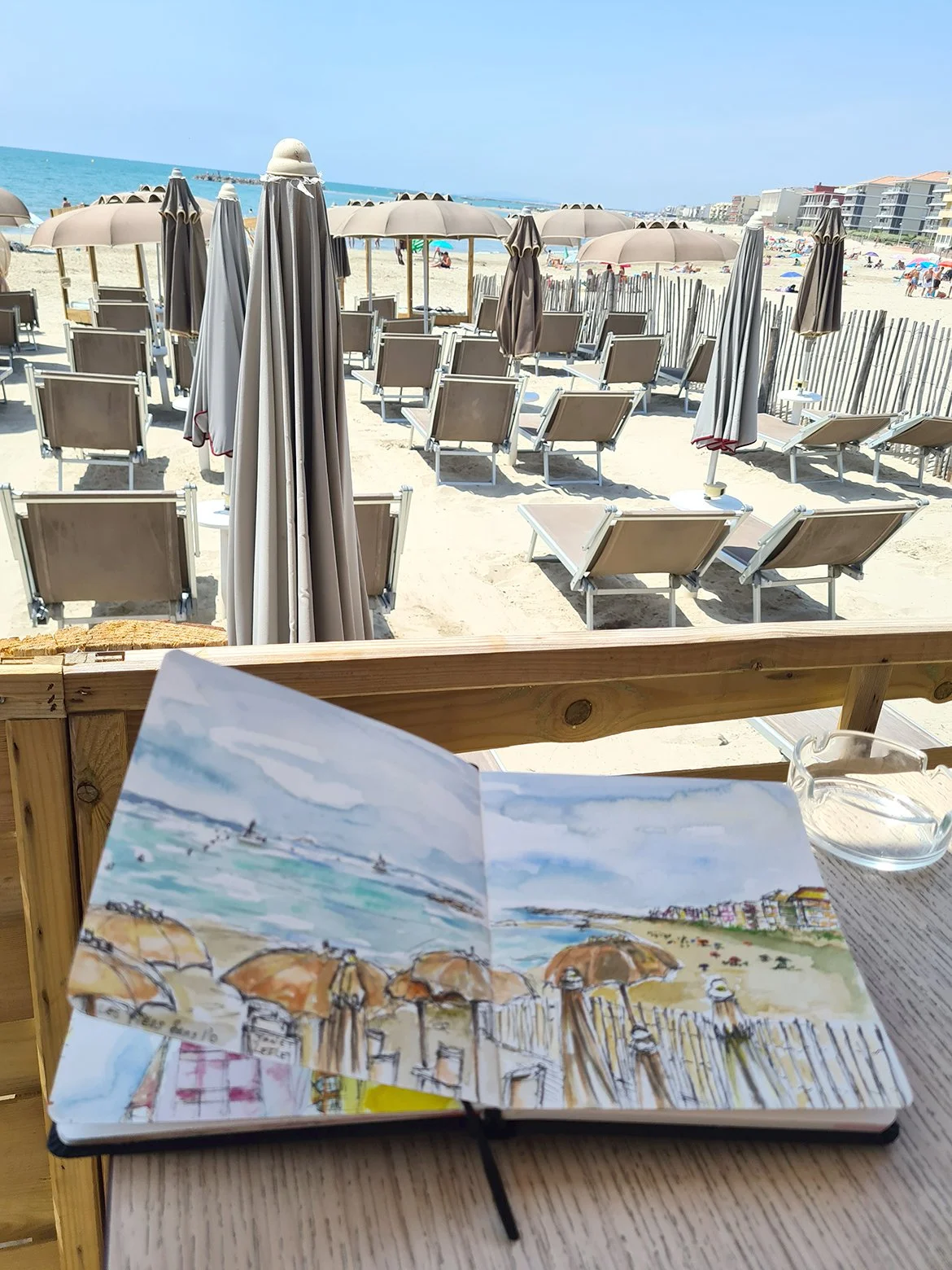 "Beach in South of France" - Sketch Book
