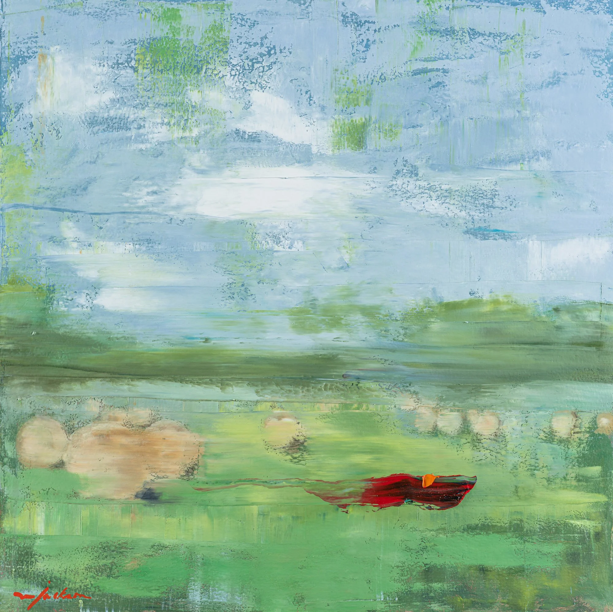 Hay Bales and Butterflies