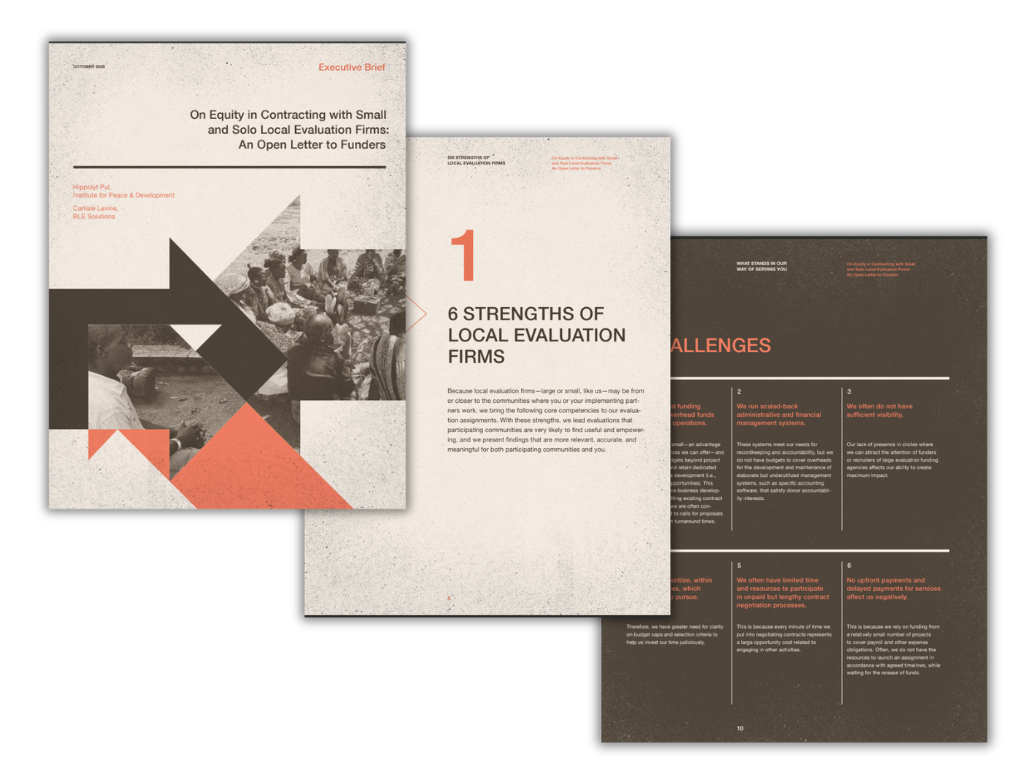 Executive Brief | On Equity in Contracting with Small and Solo Local Evaluation Firms: An Open Letter to Funders