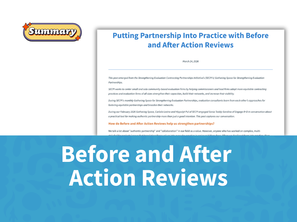 Putting Partnership Into Practice with Before and After Action Reviews