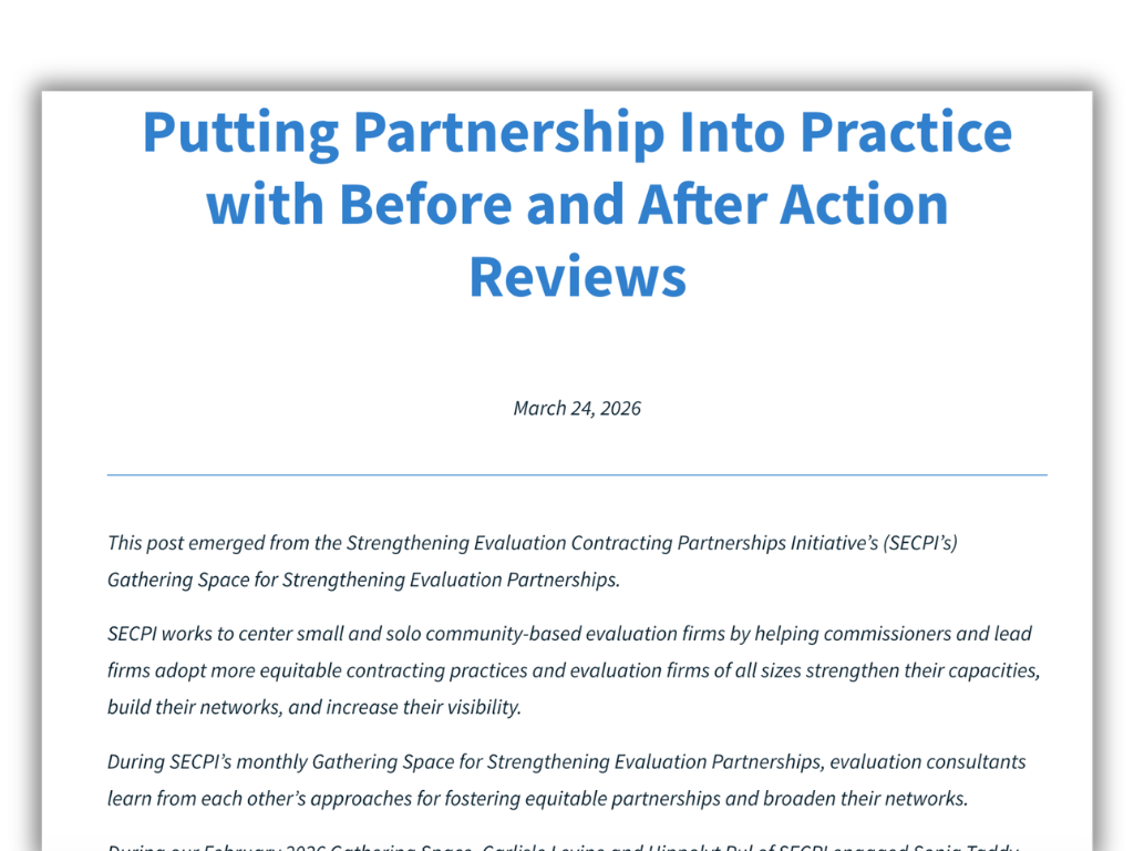 Putting Partnership Into Practice with Before and After Action Reviews