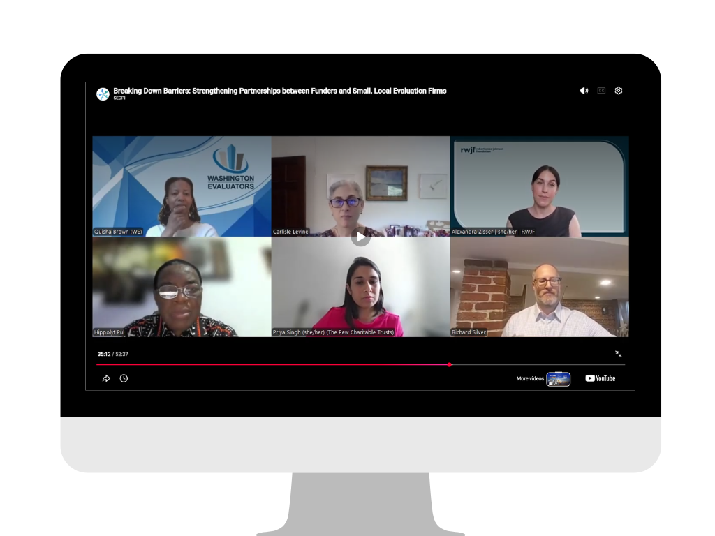 SECPI Webinar: Breaking Down Barriers: Strengthening Partnerships between Funders and Small, Local Evaluation Firms