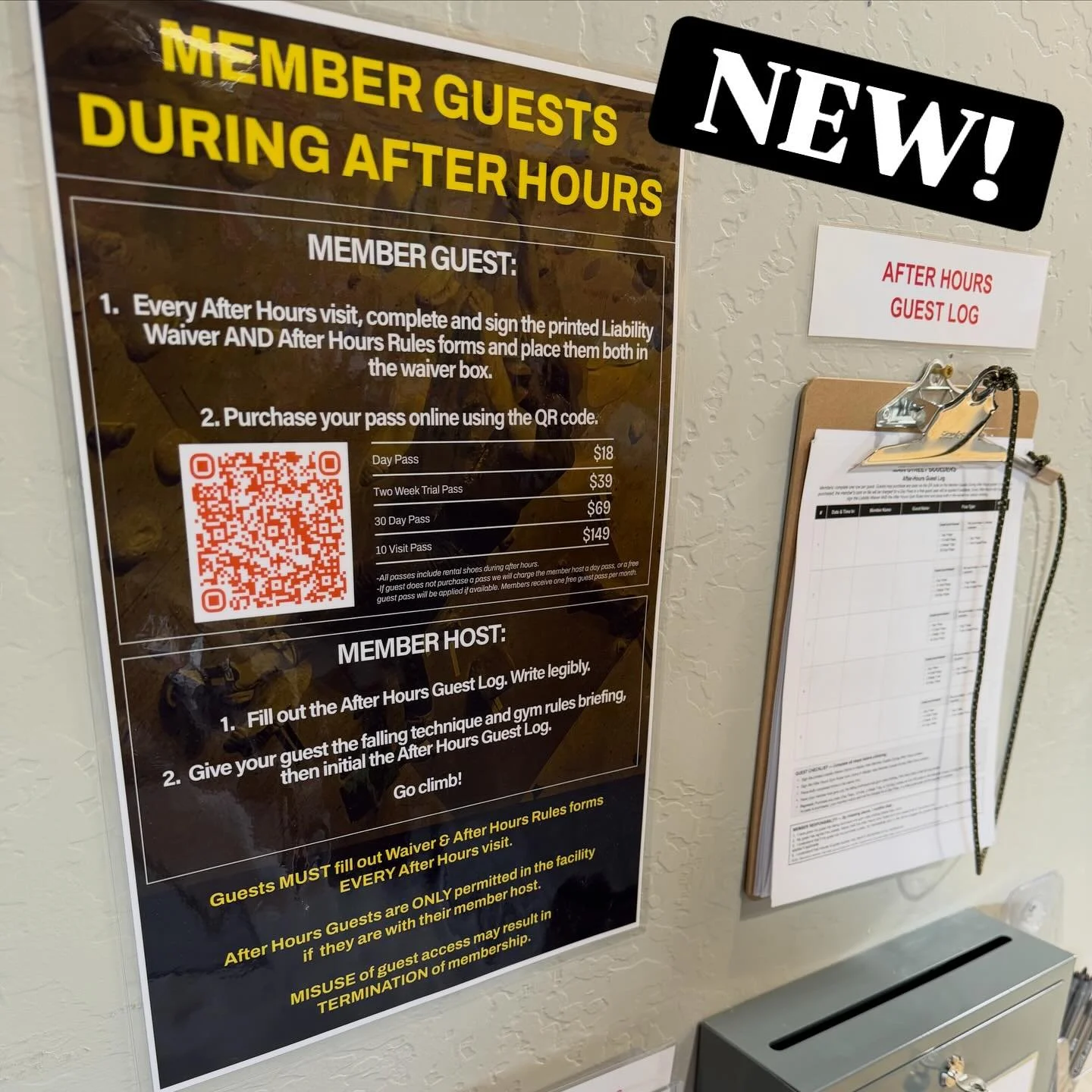 We are excited to announce that MSB members can now bring guests in 24/7! 

Some important things to know:
- the new After Hours Guest Station located in MSB has all the steps and items you need to complete each visit with your guest. 
- Please remem