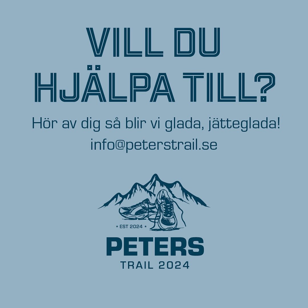 Har du lust att vara en del i att f&ouml;rvandla Peters dr&ouml;m till verklighet? H&ouml;r av dig! Finns massor av skojiga uppgifter p&aring;, och inf&ouml;r ett 107/54 km lopp. Ju fler vi &auml;r, ju roligare. 🥳 

Skicka DM eller maila info@peters