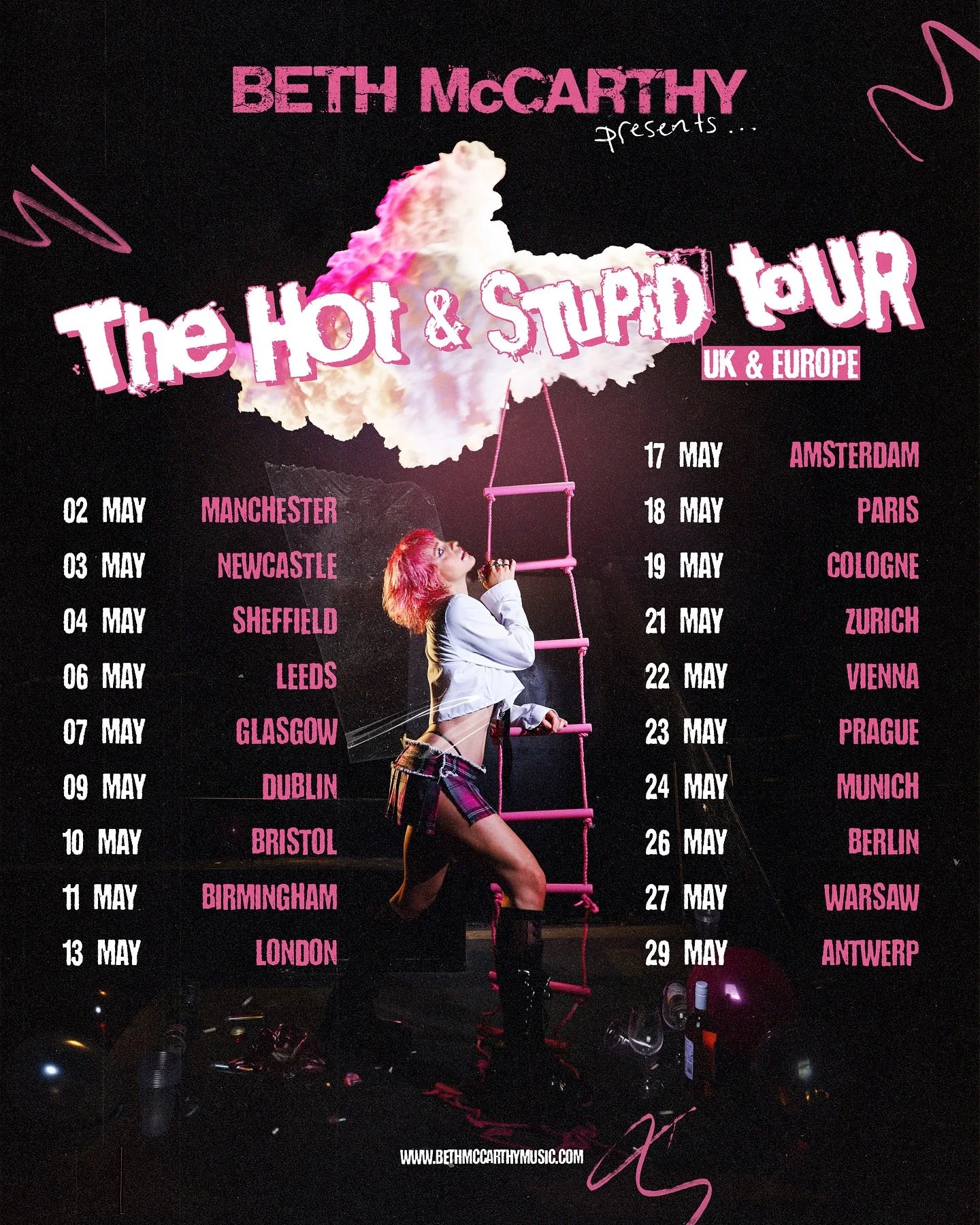 TOUR POSTER for Beth McCarthy - &ldquo;The Hot &amp; Stupid Tour&rdquo; [February 2025]

#slankyservices