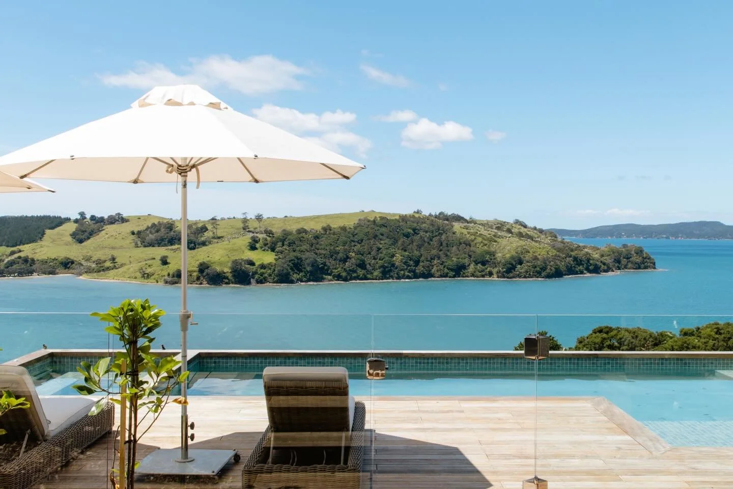 Poolside Postcards

Our guests can enjoy poolside ease and coastal daydreams at two of our Matakana Boutique stays. 

The Farmhouse
Sleeps up to 10 guests
5 bedrooms | 4 bathrooms
Our best view &mdash; and it just happens to come with a swim.
Coming 