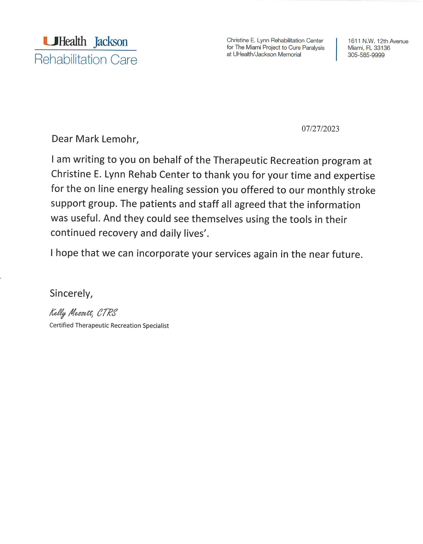 referral - UHealth/Jackson Memorial