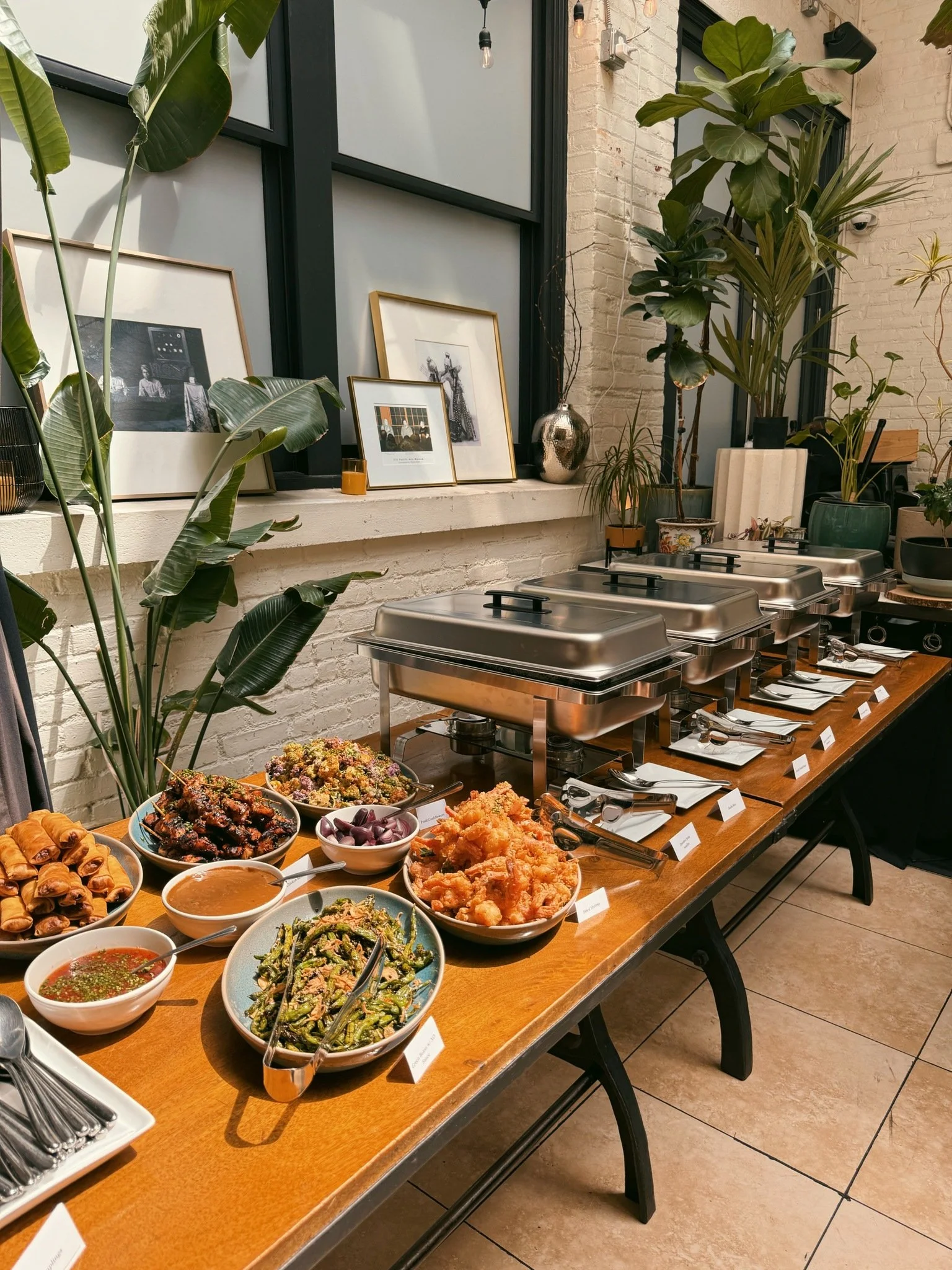 buffet at a catering event by bone kettle in pasadena.