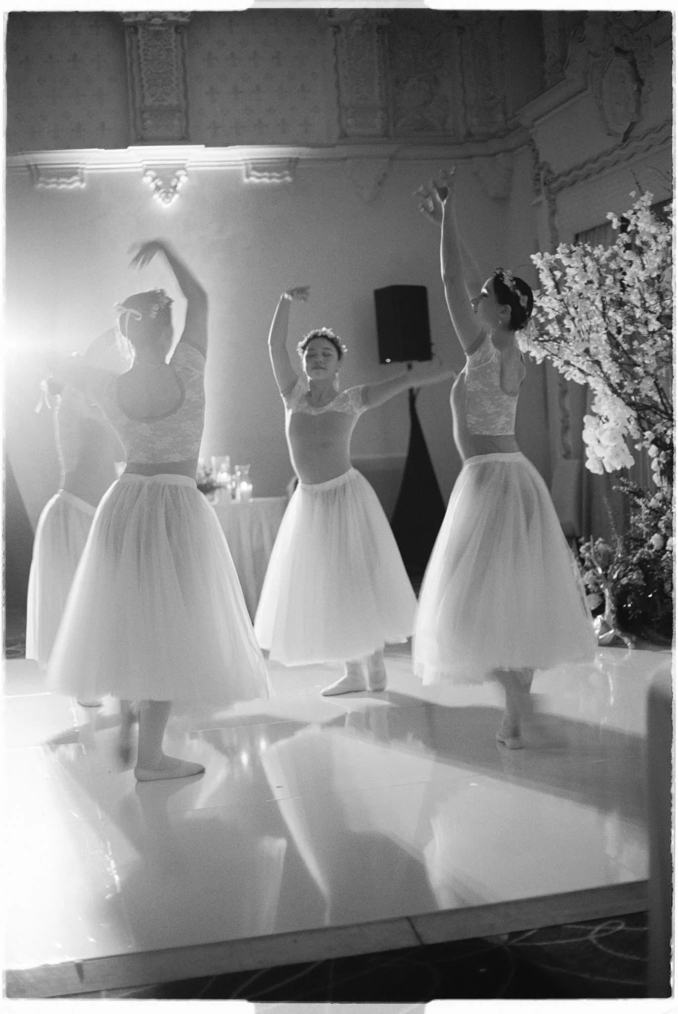 ballerinas performing at a wedding