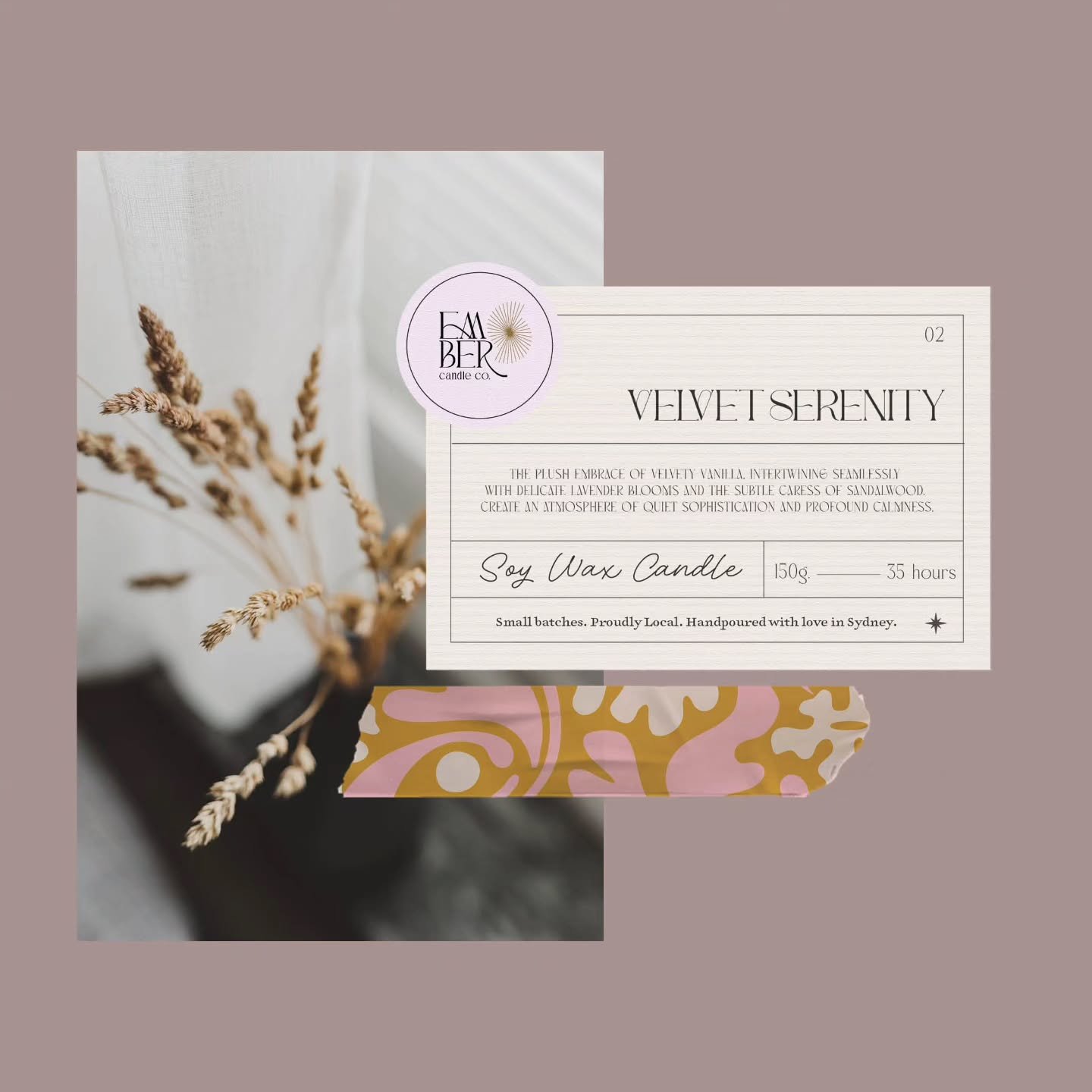 Embarking on yet another exciting personal project, I found myself in the need of a more luxury branding creation. After numerous mood boards and exploration of inspirational designs, the vision for Ember Candle Co. was born - a fusion of artistry, l