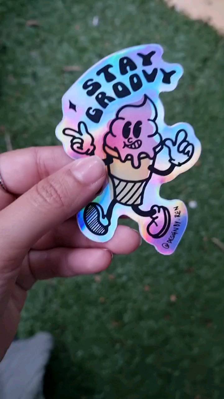 In love with my new sticker π€© checkout this creation
.
.
#sticker #design #graphicdesign #illustrator #procreate #cartoonart #retro #holographic #stickerart #illustrationart
Thanks @stickerooau for the awesome printing π