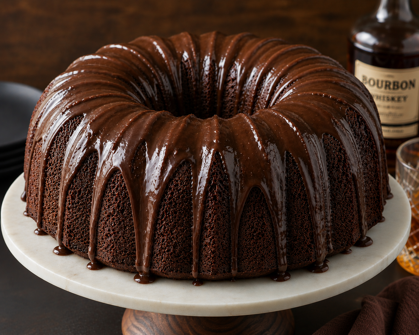 Chocolate Bourbon Bundt Cake
